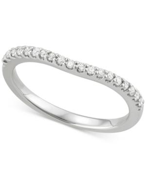 Diamond Curved Band (1/5 Ct. T.w.) In 14k White Gold