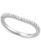 Diamond Curved Band (1/5 Ct. T.w.) In 14k White Gold