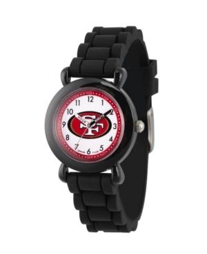 Gametime Nfl San Francisco 49ers Kids' Black Plastic Time Teacher Watch