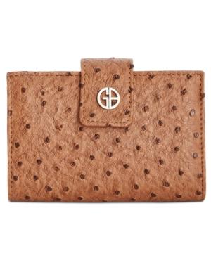 Giani Bernini Ostrich-embossed Index Wallet, Created For Macy's
