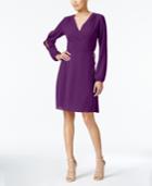 Monteau Petite Split-sleeve Faux-wrap Dress, A Macy's Exclusive