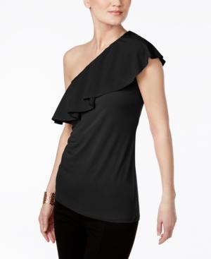Inc International Concepts Ruffled One-shoulder Top, Created For Macy's