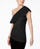 Inc International Concepts Ruffled One-shoulder Top, Created For Macy's