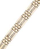 Men's Diamond Bracelet, 10k Gold Diamond Bracelet (1/4 Ct. T.w.)