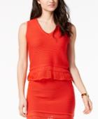 Moon River Sleeveless V-neck Sweater