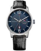 Tommy Hilfiger Men's Casual Sport Black Leather Strap Watch 44mm 1791216