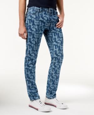 Tommy Hilfiger Men's Slim-fit Puzzle-print Jeans