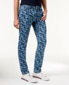 Tommy Hilfiger Men's Slim-fit Puzzle-print Jeans