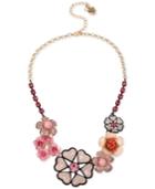 Betsey Johnson Gold-tone Multi-flower Collar Necklace