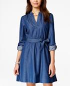 American Rag Belted V-neck Dress, Only At Macy's