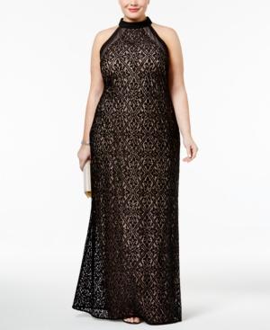 Nightway Plus Size Lace Gown