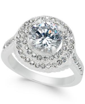 Charter Club Silver-tone Crystal Halo Ring, Created For Macy's