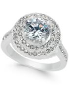 Charter Club Silver-tone Crystal Halo Ring, Created For Macy's