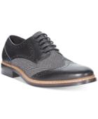 Bar Iii Monte Mixed Media Wing-tip Oxfords, Created For Macy's Men's Shoes