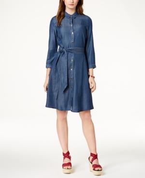 Tommy Hilfiger 3/4-sleeve Chambray Shirtdress