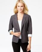 Kensie Long-sleeve Faux-pocket Blazer
