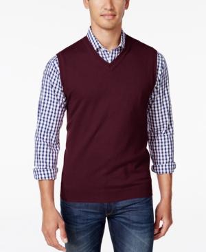 Club Room Men's Big And Tall V-neck Sweater Vest