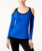 Thalia Sodi Colorblocked Cold-shoulder Top, Only At Macy's