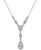 Danori Rose Gold-tone Multi-crystal Lariat Necklace, Created For Macy's