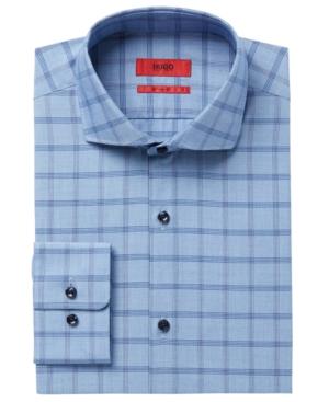 Hugo Men's Slim-fit Micro Check Dress Shirt