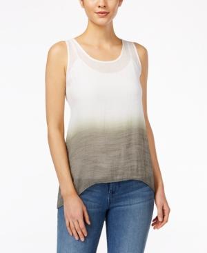 Bcx Juniors' Crocheted-back Ombre Blouse