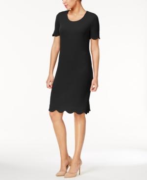 Ny Collection Textured Scalloped Dress
