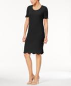 Ny Collection Textured Scalloped Dress