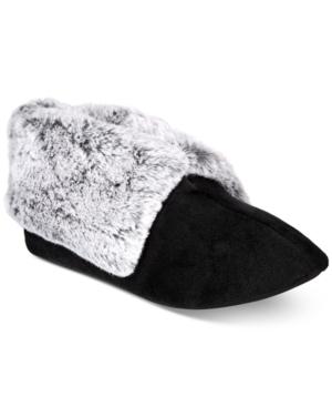Charter Club Plush Faux-fur Booties Slippers, Created For Macy's