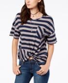 Lucky Brand Striped Twist-hem T-shirt