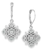 Wrapped In Love Diamond Vintage Drop Earrings In 14k White Gold (3/4 Ct. T.w.), Created For Macy's