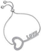 Joan Boyce Pave Love Key Slider Bracelet