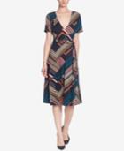 Catherine Catherine Malandrino Printed Midi Faux-wrap Dress