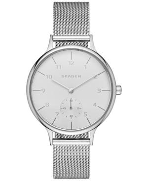 Skagen Women's Chronograph Anita Stainless Steel Mesh Bracelet Watch 34mm Skw2437, First At Macy's