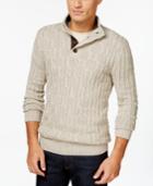 Tasso Elba Chunk Button Mock Neck Sweater, Only At Macy's