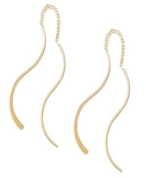 Studio Silver 18k Gold Over Sterling Silver Earrings, Wavy Threader Earrings