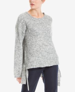 Max Studio London Side-tie Melange Sweater, Created For Macy's