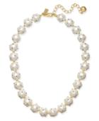 Kate Spade New York Gold-tone Pave & Imitation Pearl Collar Necklace, 17 + 3 Extender