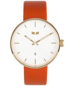 Vestal Unisex Brown Leather Strap Watch 42mm Ros3l003