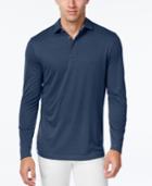 Tasso Elba Men's Big And Tall Performance Uv Protection Long-sleeve Polo