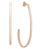 J Hoop Earrings In 14k Rose Gold Vermeil, 60mm