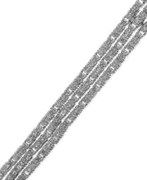 Victoria Townsend Rose-cut Diamond Three-row Bracelet In Silver-plated Brass (2 Ct. T.w.)