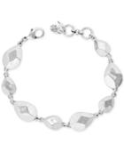 Lucky Brand Silver-tone Geometric Link Bracelet