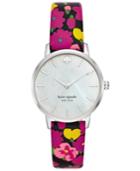 Kate Spade New York Women's Metro Multicolored Floral Leather Strap Watch 34mm