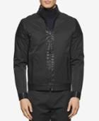 Calvin Klein Men's Coat With Faux Leather Trim