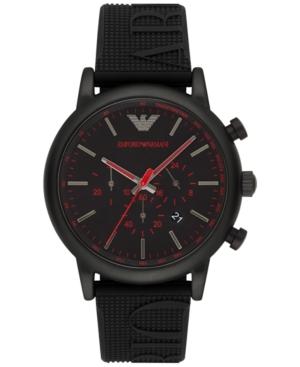 Emporio Armani Men's Chronograph Black Silicone Strap Watch 46mm Ar11024