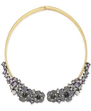 Kate Spade New York Gold-tone Crystal Hydrangea Collar Necklace
