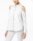 Inc International Concepts Cold-shoulder Shirt, Only At Macy's