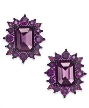 I.n.c. Hematite-tone Colored Crystal Cluster Stud Earrings, Created For Macy's