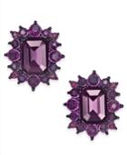 I.n.c. Hematite-tone Colored Crystal Cluster Stud Earrings, Created For Macy's