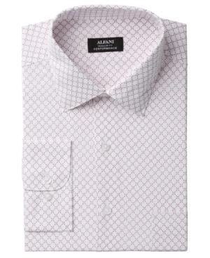Alfani Men's Classic-fit Performance Stretch Easy Care Diamond Dress Shirt, Created For Macy's